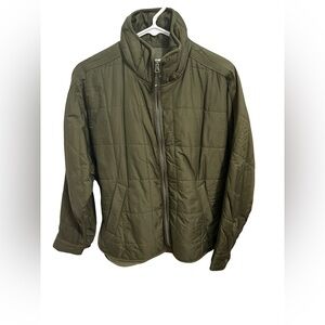 Recreation Oversized Olive Quilted Jacket